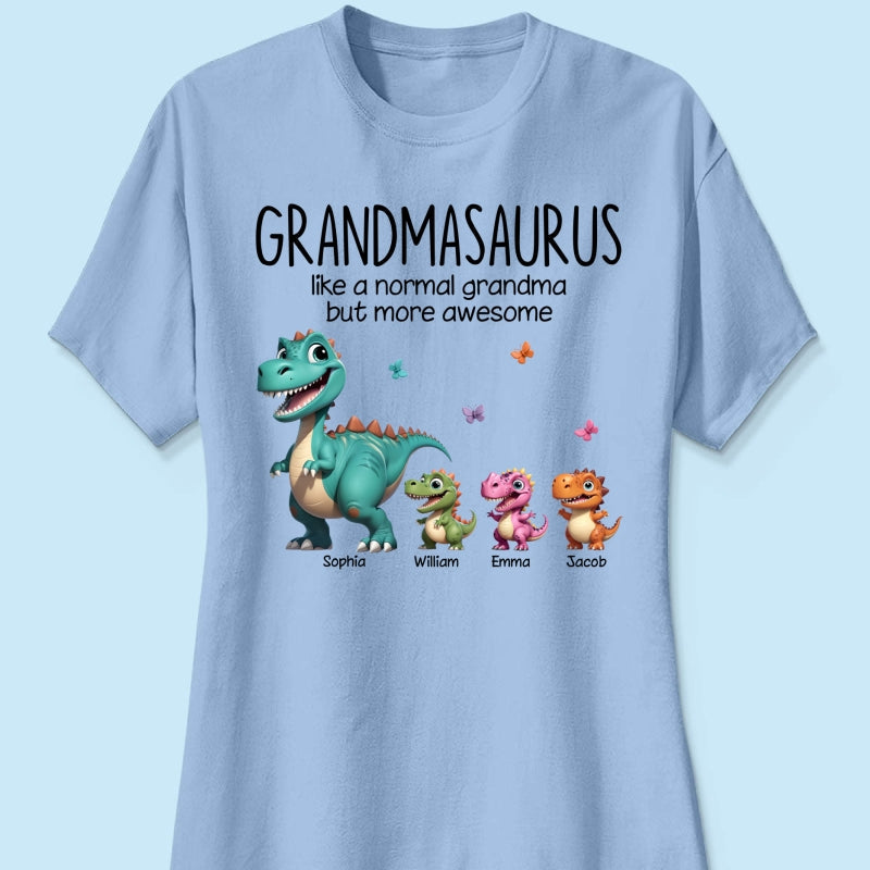 Grandmasaurus And Kids 3D Effect Dinosaurs Personalized Shirt | A Heartfelt Gift for Grandma's Birthday, Mother¡¯s Day, or Just Because