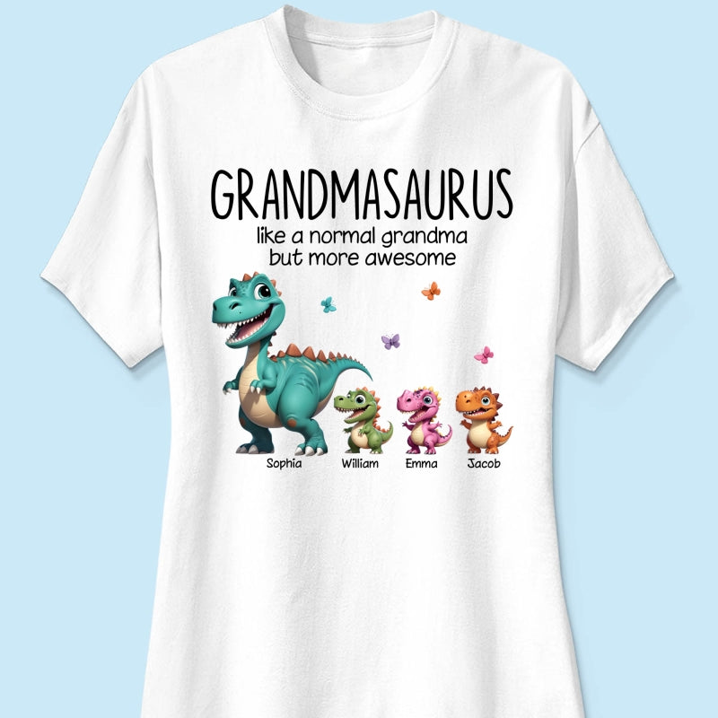 Grandmasaurus And Kids 3D Effect Dinosaurs Personalized Shirt | A Heartfelt Gift for Grandma's Birthday, Mother¡¯s Day, or Just Because