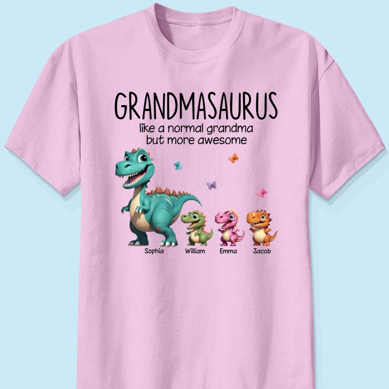 Grandmasaurus And Kids 3D Effect Dinosaurs Personalized Shirt | A Heartfelt Gift for Grandma's Birthday, Mother¡¯s Day, or Just Because