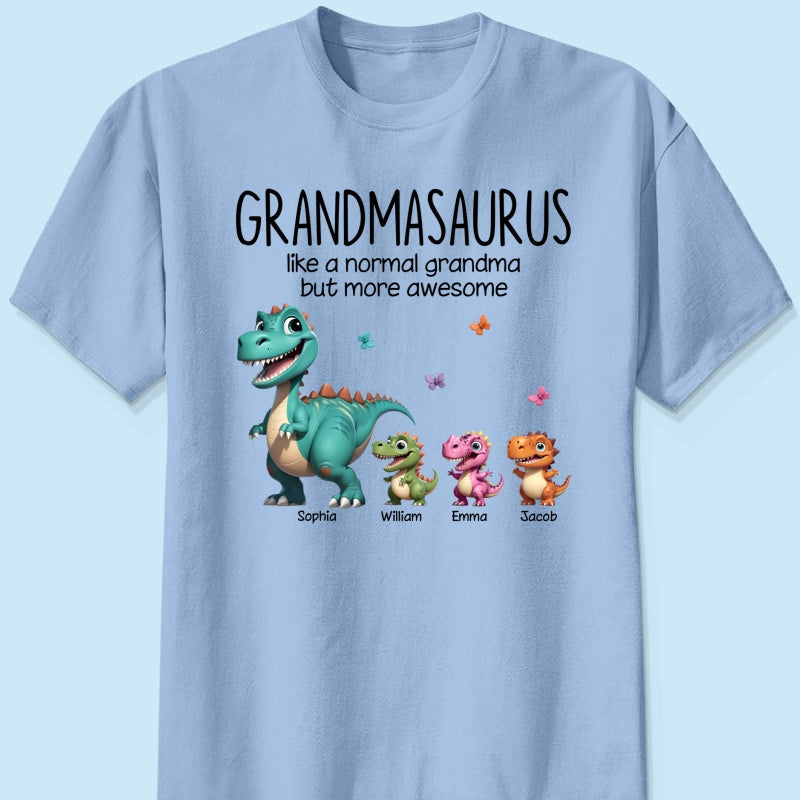 Grandmasaurus And Kids 3D Effect Dinosaurs Personalized Shirt | A Heartfelt Gift for Grandma's Birthday, Mother¡¯s Day, or Just Because